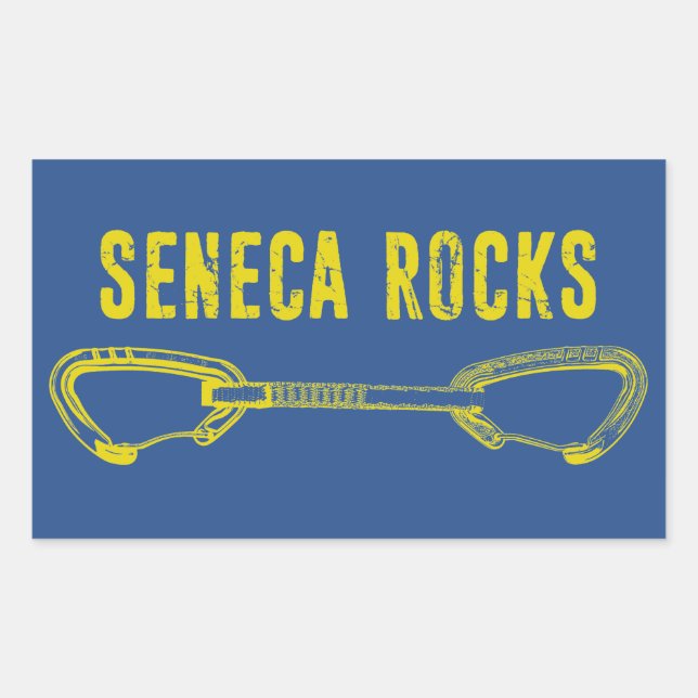 Seneca Rocks Climbing Quickdraw Sticker (Front)