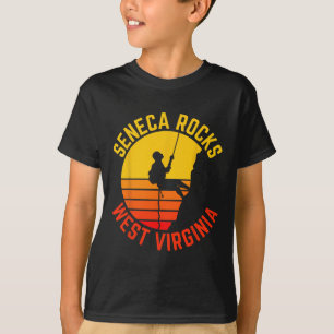 Seneca Rocks West Virginia Rock Climbing Retro Cli T-Shirt