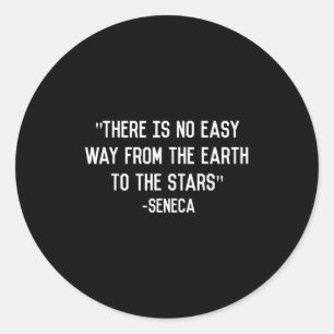 Seneca Space Travel Stoic Philosophy Quote  Classic Round Sticker