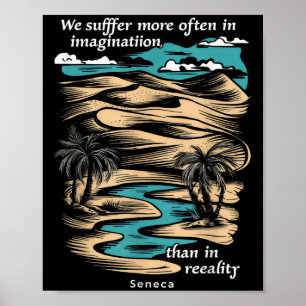 Seneca Stoic Philosoper Stoicism Quote Cool Motiva Poster