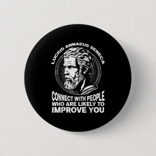 Seneca Stoic Philosopher Motivational Self Improve 2 Inch Round Button