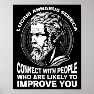 Seneca Stoic Philosopher Motivational Self Improve Poster