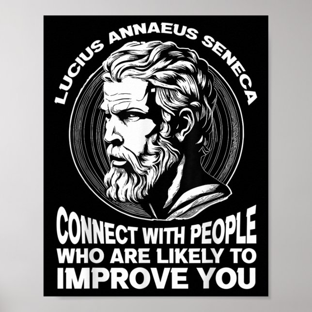 Seneca Stoic Philosopher Motivational Self Improve Poster (Front)