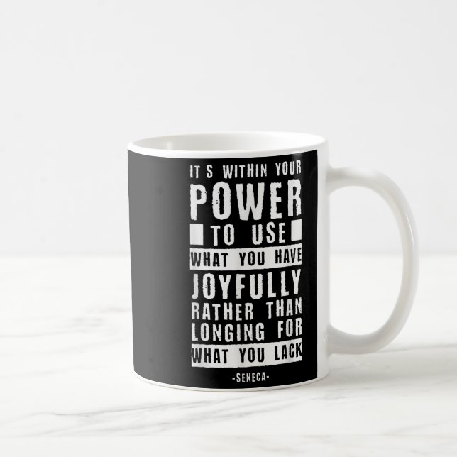 Seneca Stoic Philosophy Quote Inspirational Stoici Coffee Mug (Right)