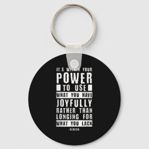 Seneca Stoic Philosophy Quote Inspirational Stoici Keychain