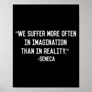Seneca Stoic Philosophy Quote Minimalist Poster