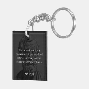 Seneca's Division: The Doers and the Critics Keychain