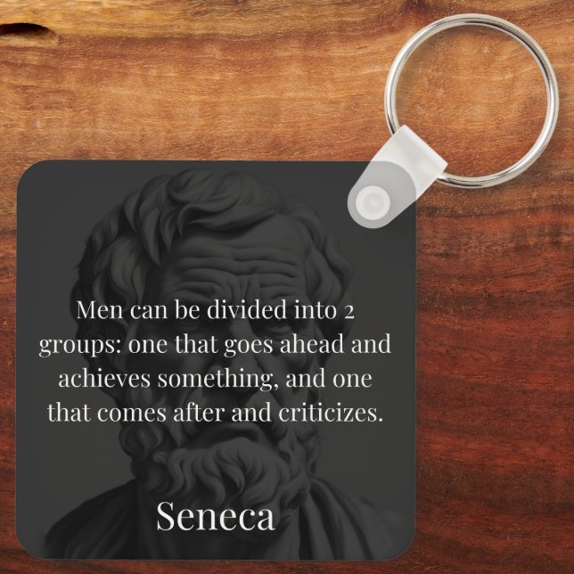 Seneca's Division: The Doers and the Critics Keychain (Back)