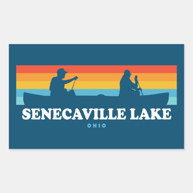 Senecaville Lake Ohio Canoe Sticker (Front)
