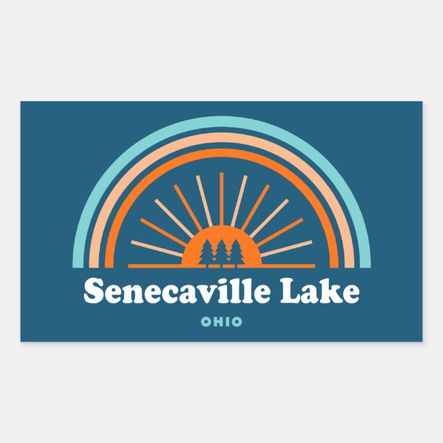 Senecaville Lake Ohio Rainbow Sticker (Front)