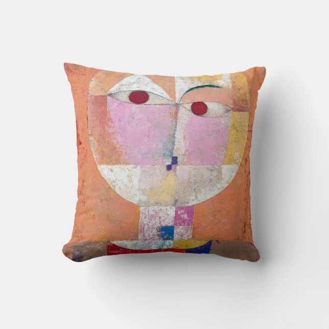 Senecio, Paul Klee Throw Pillow (Front)