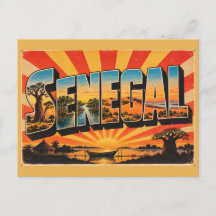 Senegal Baobab Savanna Mangrove Vintage Travel Art