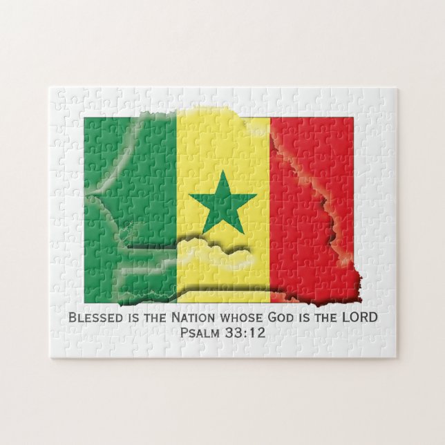 SENEGAL | Blessed Nation | SENEGALESE FLAG Jigsaw Puzzle (Horizontal)