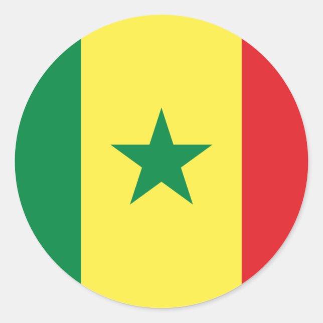 senegal classic round sticker (Front)