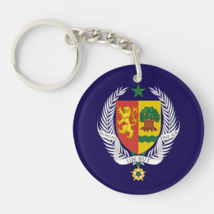 Senegal country coat arms symbol emblem flag keychain
