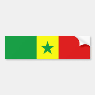 senegal country flag nation symbol bumper sticker
