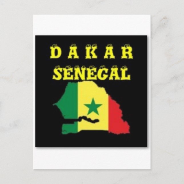 SÉNÉGAL (DAKAR) CARTE T-SHIRT ET ETC (Devant)