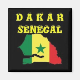 SENEGAL (DAKAR) MAP T-SHIRT AND ETC MAGNET