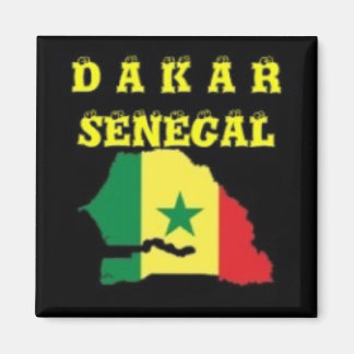 SENEGAL (DAKAR)  MAP T-SHIRT AND ETC MAGNET