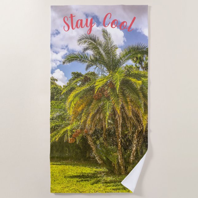 Senegal Date Palm Beach Towel (Front)