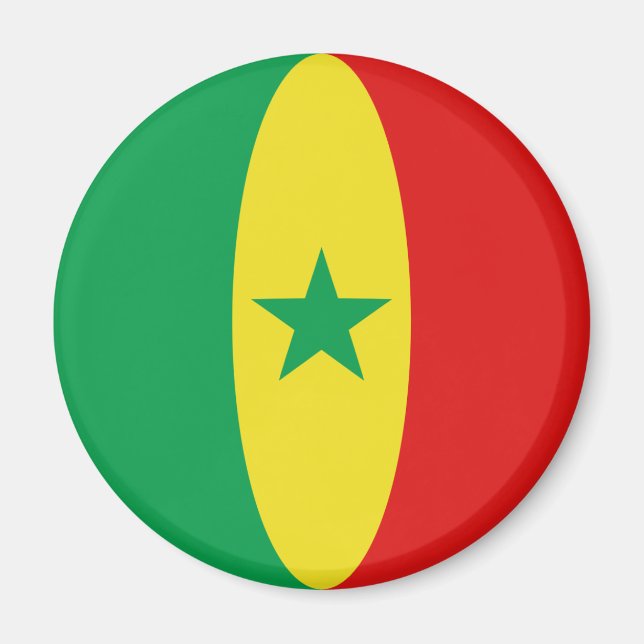 Senegal Fisheye Flag Magnet (Front)