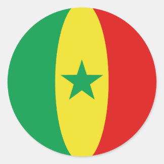Senegal Fisheye Flag Sticker