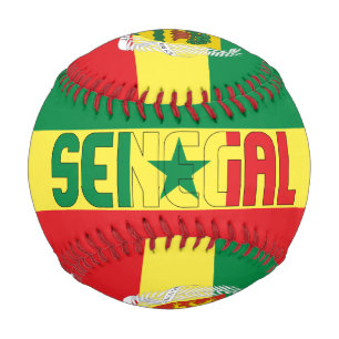 Senegal Flag and Coat of Arms Patriotic Baseball