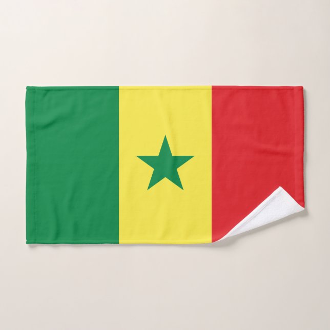 Senegal Flag Bath Towel Set (Hand Towel)