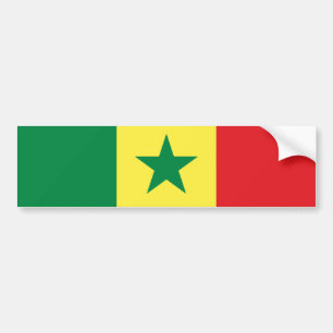 Senegal Flag Bumper Sticker