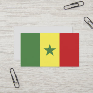 Senegal flag business card