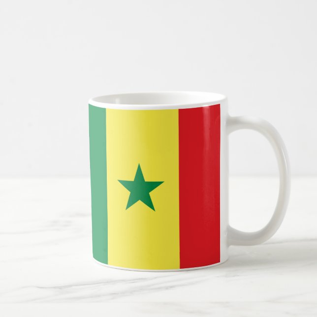  Senegal Flag Ceramic Coffee Mug (Right)