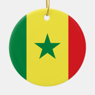 Senegal Flag Ceramic Ornament