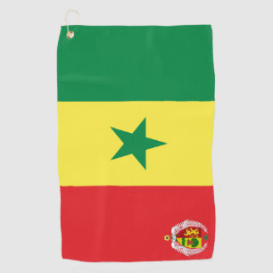 Senegal flag-coat of arms  golf towel
