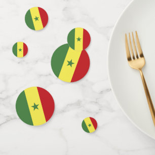 Senegal flag confetti