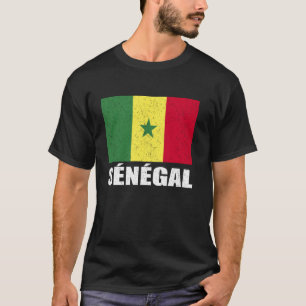 Sénégal Flag Grunge Vintage Souvenir Senegal T-Shirt