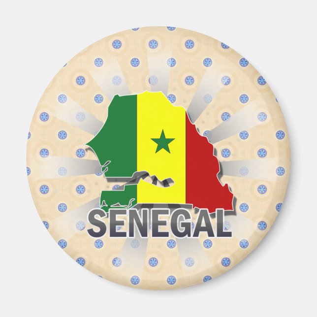 Senegal Flag Map 2.0 Magnet (Front)