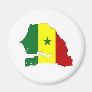 Senegal Flag Map full size Magnet