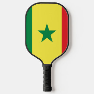 Senegal flag pickleball paddle