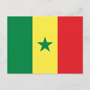 Senegal Flag Postcard