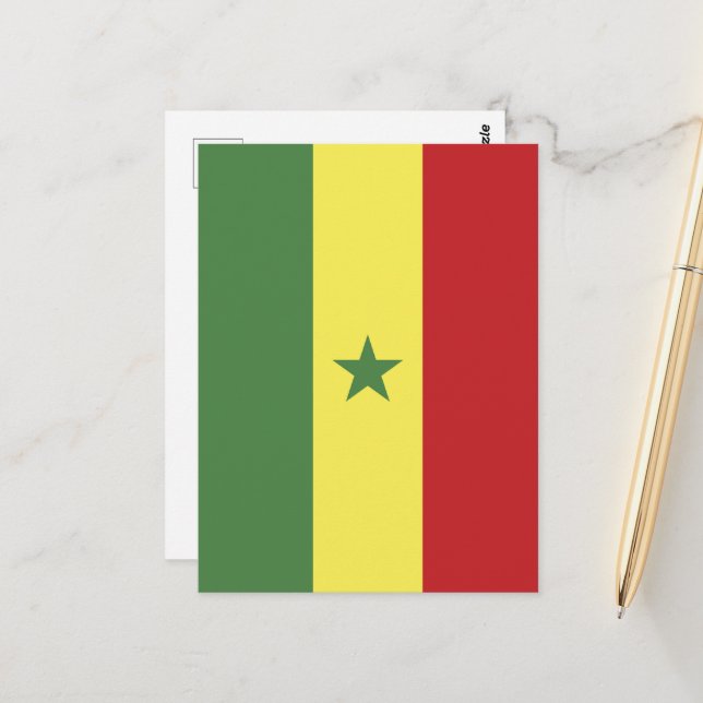 Senegal flag postcard (Front/Back In Situ)