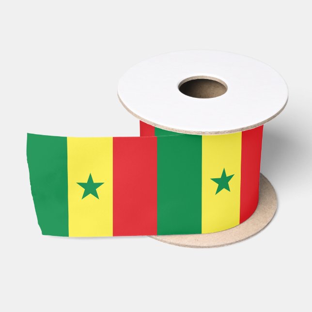 Senegal Flag Satin Ribbon (Spool)