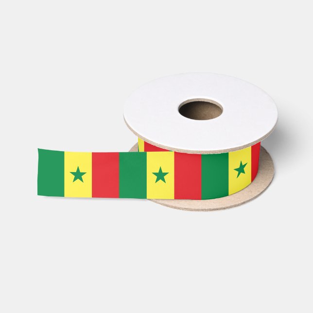 Senegal Flag Satin Ribbon (Spool)