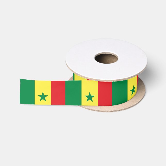 Senegal Flag Satin Ribbon (Spool)