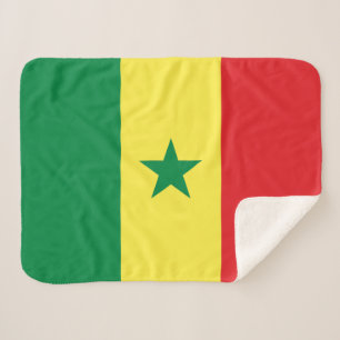 Senegal Flag Sherpa Blanket