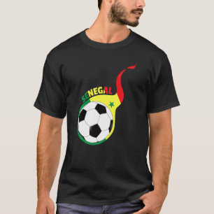 Senegal Flag Soccer Africa Football 2022 Cup First T-Shirt