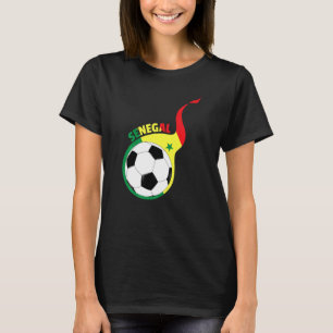 Senegal Flag Soccer Africa Football 2022 Cup First T-Shirt