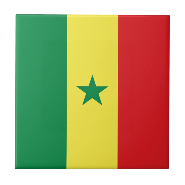 Senegal Flag Tile (Front)