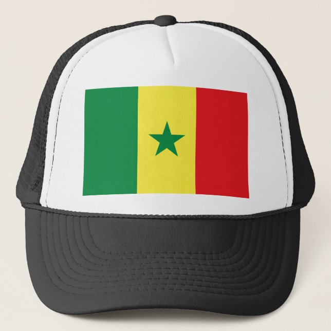 Senegal Flag Trucker Hat (Front)