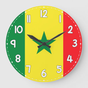 Senegal Flag Wall Clock – Stylish Patriotic Decor