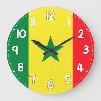 Senegal Flag Wall Clock – Stylish Patriotic Decor 